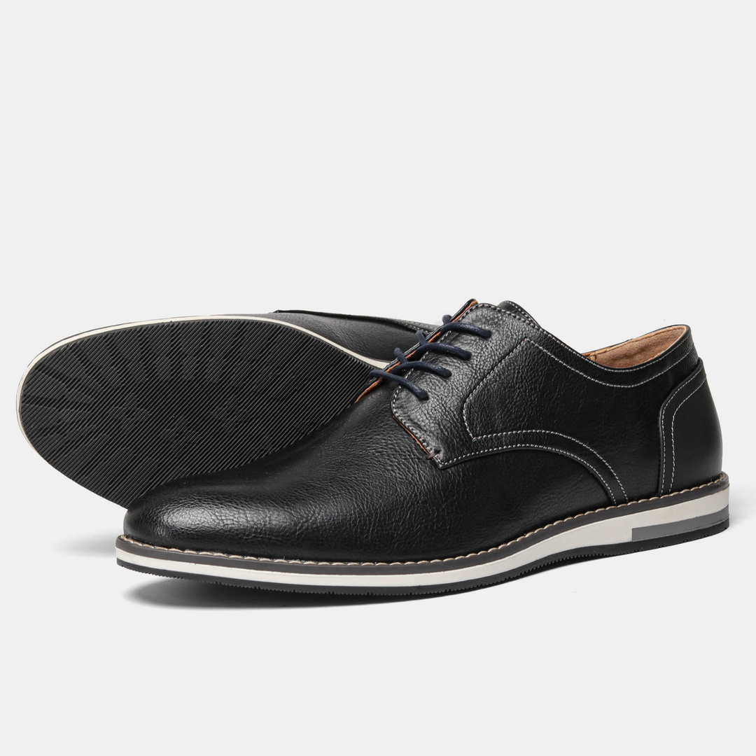 Men's formal lace-up Derby shoes, a timeless addition to any professional wardrobe and elegant attire.