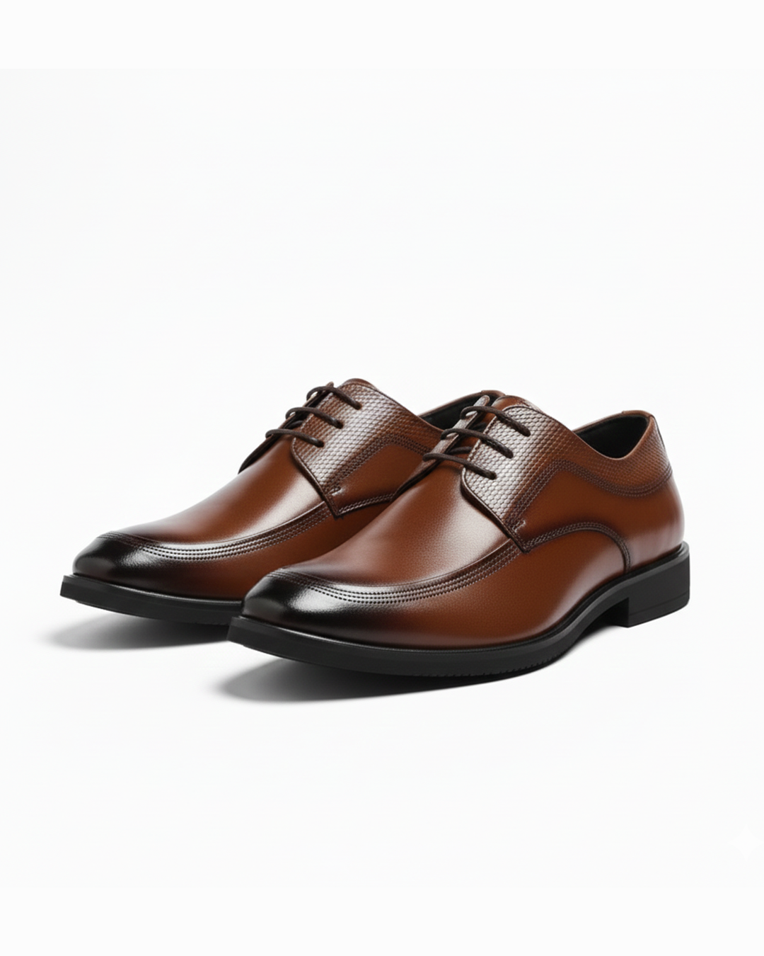 Classic black men's dress shoes, perfect for formal occasions & office wear. All-day comfort.