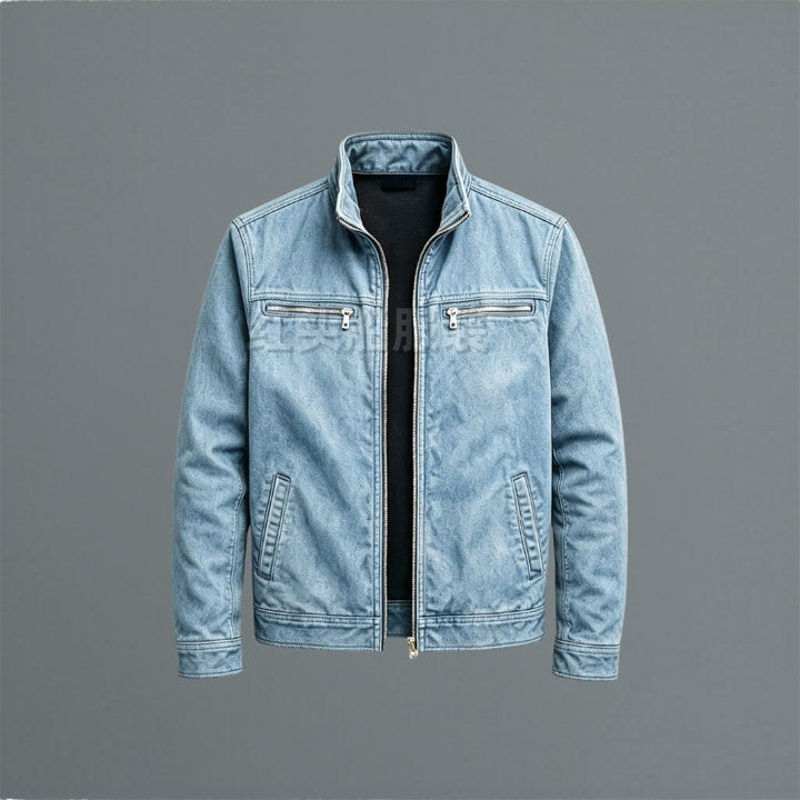 Back view of a classic men's casual utility jacket, showcasing its timeless design for everyday wear.