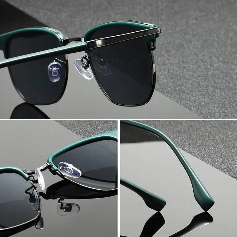 Front view of Classic Clubmaster sunglasses, an essential eyewear accessory for any stylish outfit.