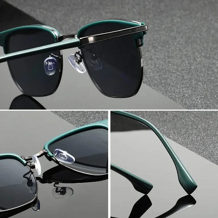 Front view of Classic Clubmaster sunglasses, an essential eyewear accessory for any stylish outfit.
