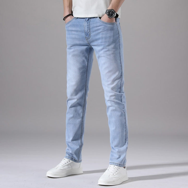 Comfortable classic fit men's everyday jeans, made for ultimate comfort and versatile casual wear. Soft denim pants.