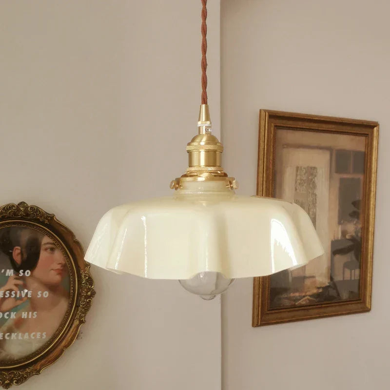 Beautiful French brass pendant, a versatile hanging lamp for elegant home lighting & vintage decor.