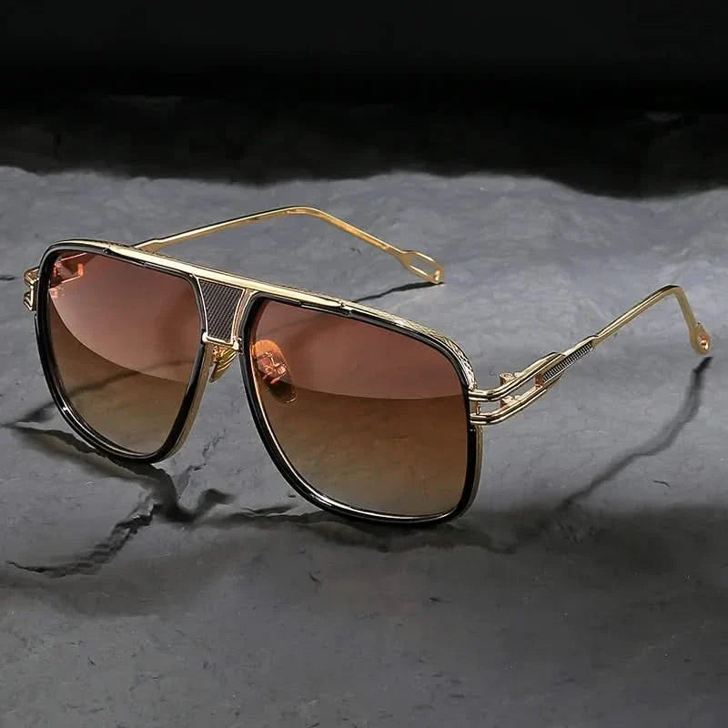 Timeless unisex aviator sunglasses in gold, perfect for classic style, clear vision & essential eye protection.
