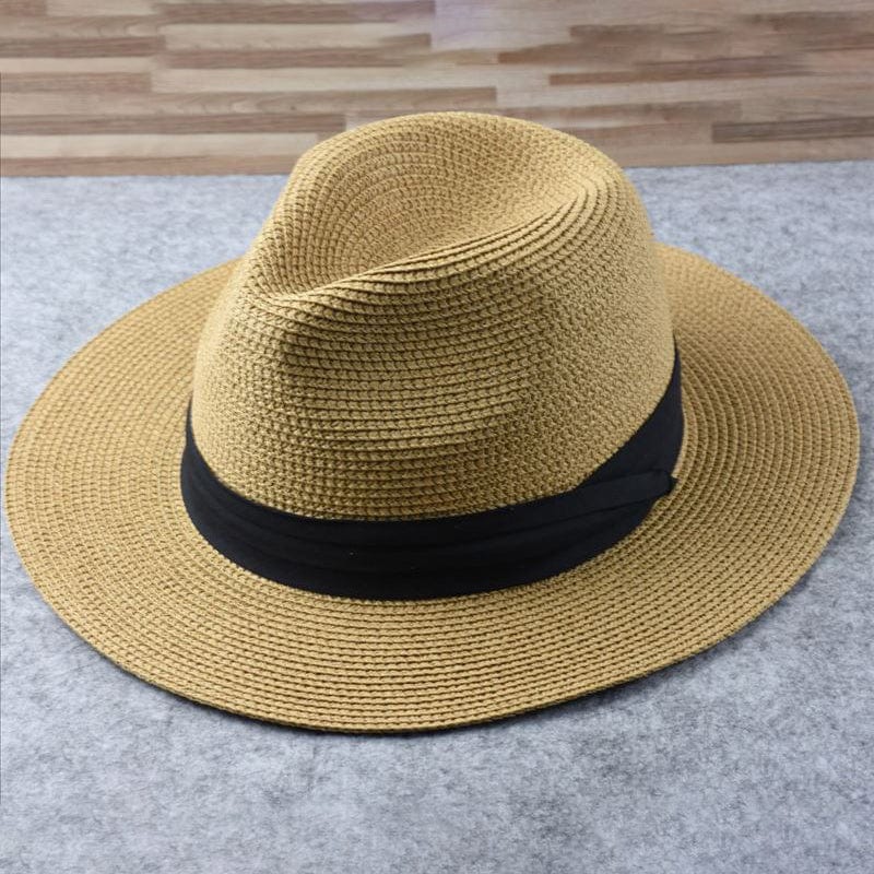 Stylish men's lightweight Panama hat. Handcrafted for summer, classic look & sun protection on the beach.