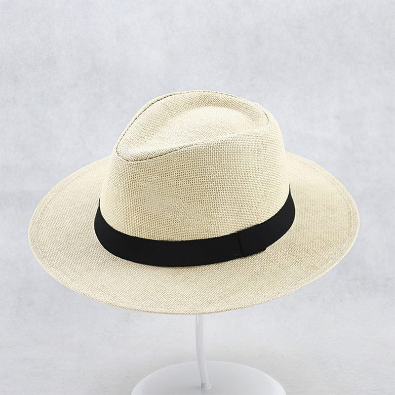 Premium men's Panama hat, handwoven from Toquilla fiber. Lightweight, offers stylish sun protection.