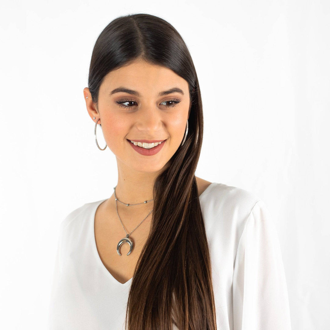 Stylish gold plated & silver hoop earrings for women, minimalist design, perfect for any outfit.