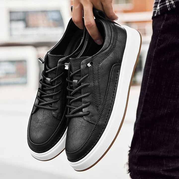 Classic men's sneakers: comfortable brown leather shoes for stylish everyday use.