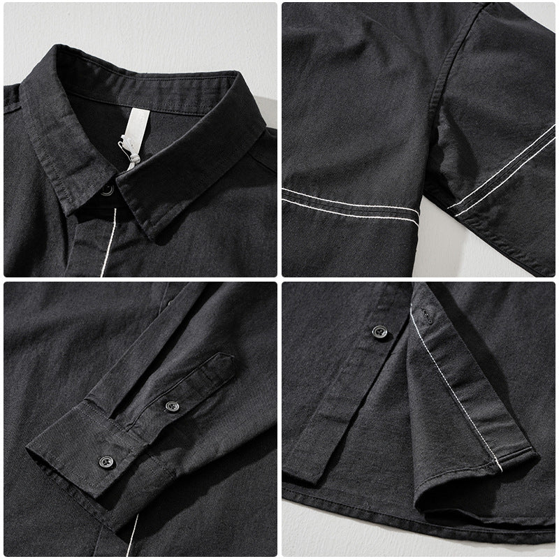Men's casual button-down shirt in a classic fit, long sleeves for comfortable everyday style.