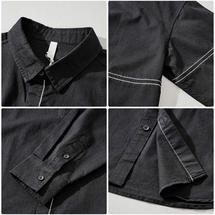 Men's casual button-down shirt in a classic fit, long sleeves for comfortable everyday style.