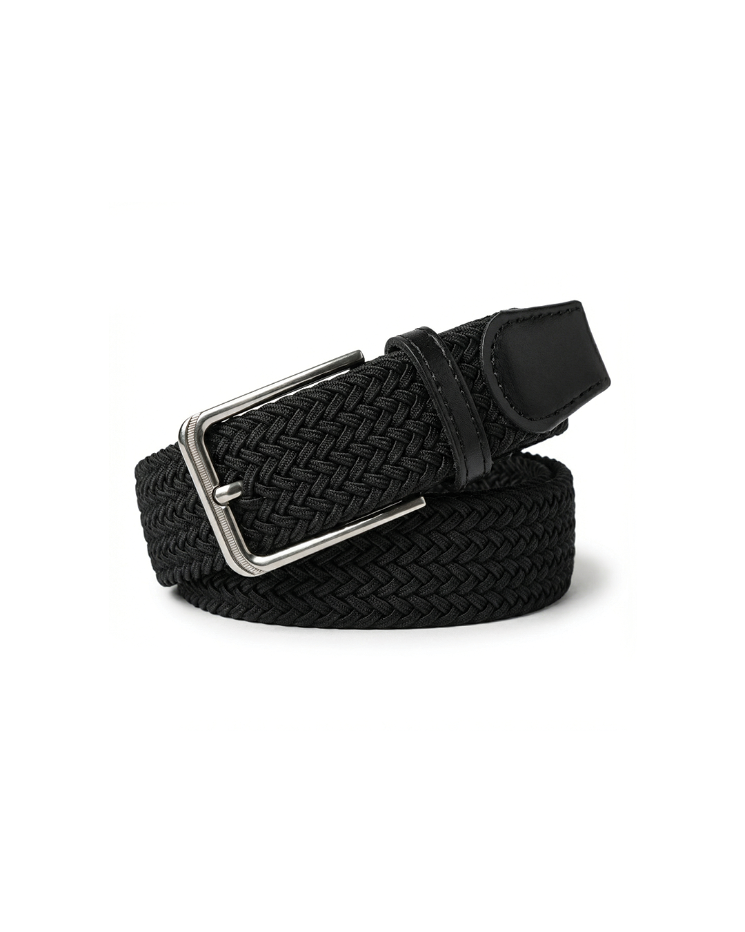 Classic men's durable braided belt for everyday wear. Versatile casual waist accessory.