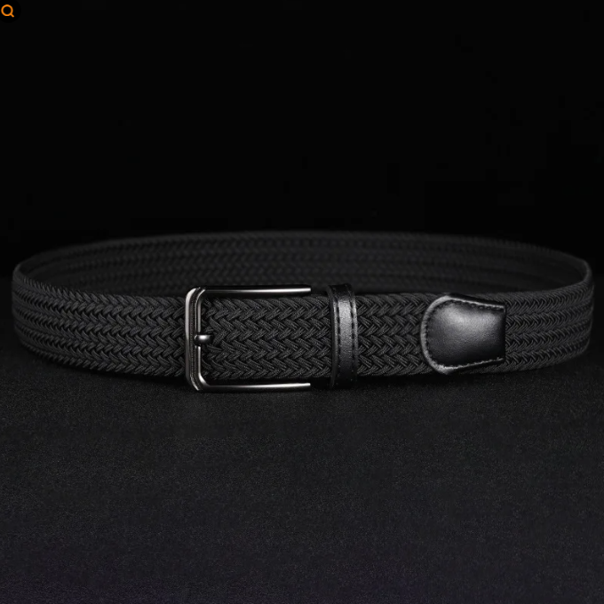 Durable classic men's braided belt, a stylish waist accessory for casual or semi-dress wear.