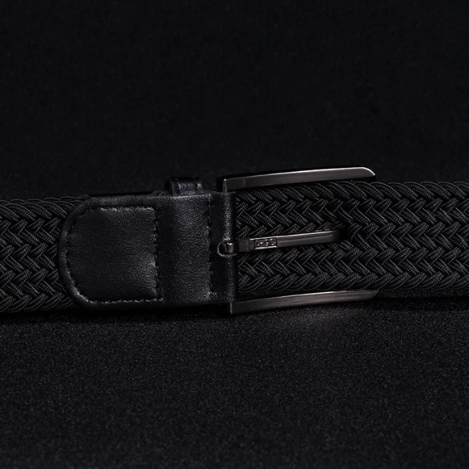 Stylish multi-color men's braided belt. A classic, versatile, and durable waist accessory for men.