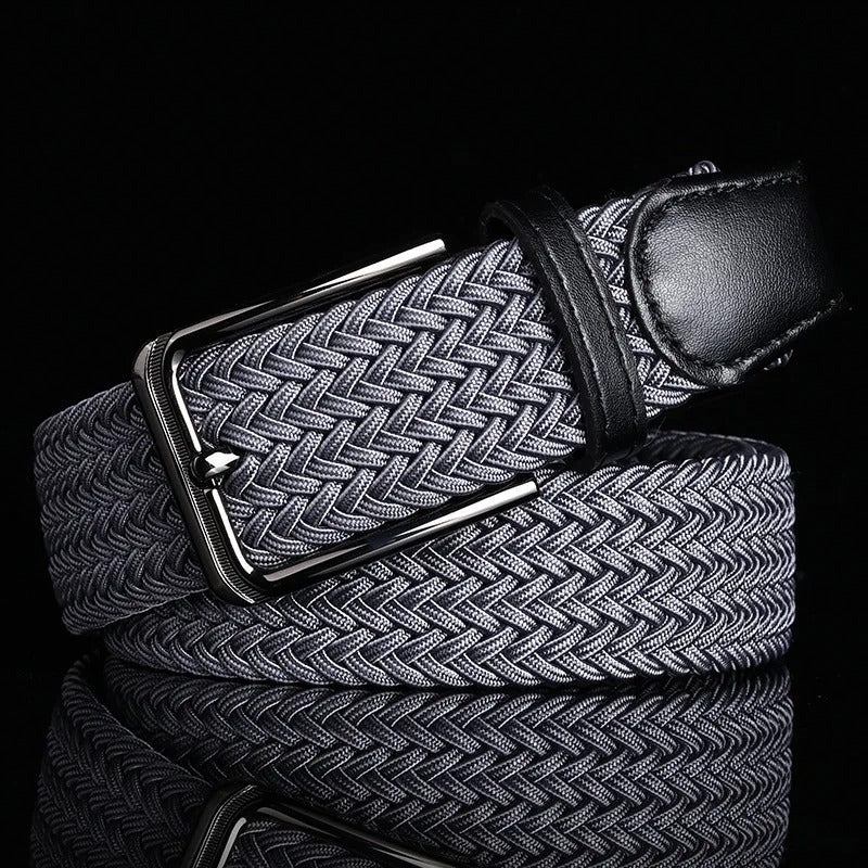 Versatile men's braided belt, classic style, durable for casual or smart everyday outfits.