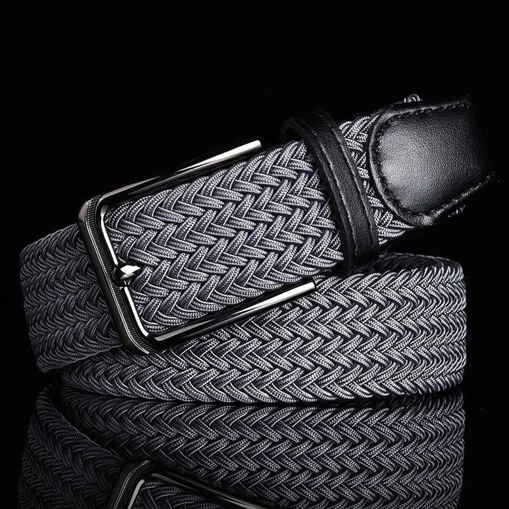Versatile men's braided belt, classic style, durable for casual or smart everyday outfits.