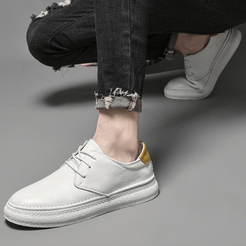 High-quality genuine leather men's oxford shoes, a timeless choice for comfortable formal wear.