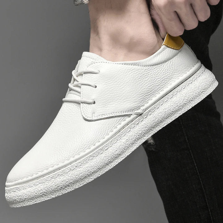 Men's elegant genuine leather oxford shoes, blending dress shoe sophistication with comfort.