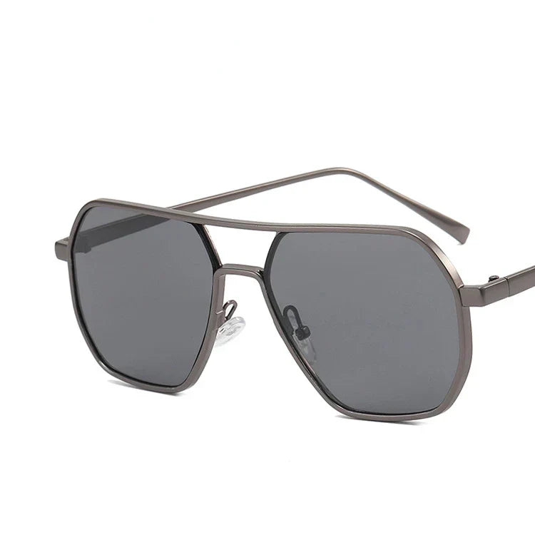 Men's classic metal frame driving sunglasses. UV400 protection eyewear for clear vision & style.