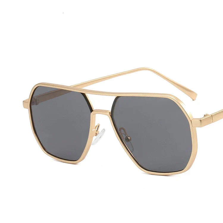 Elegant men's fashion accessory: Matteo classic metal frame sunglasses offering UV400 sun protection.