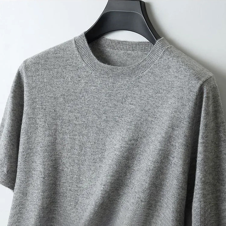 Stylish men's classic O-neck short sleeve tee. A versatile, comfortable basic top for casual and everyday outfits.