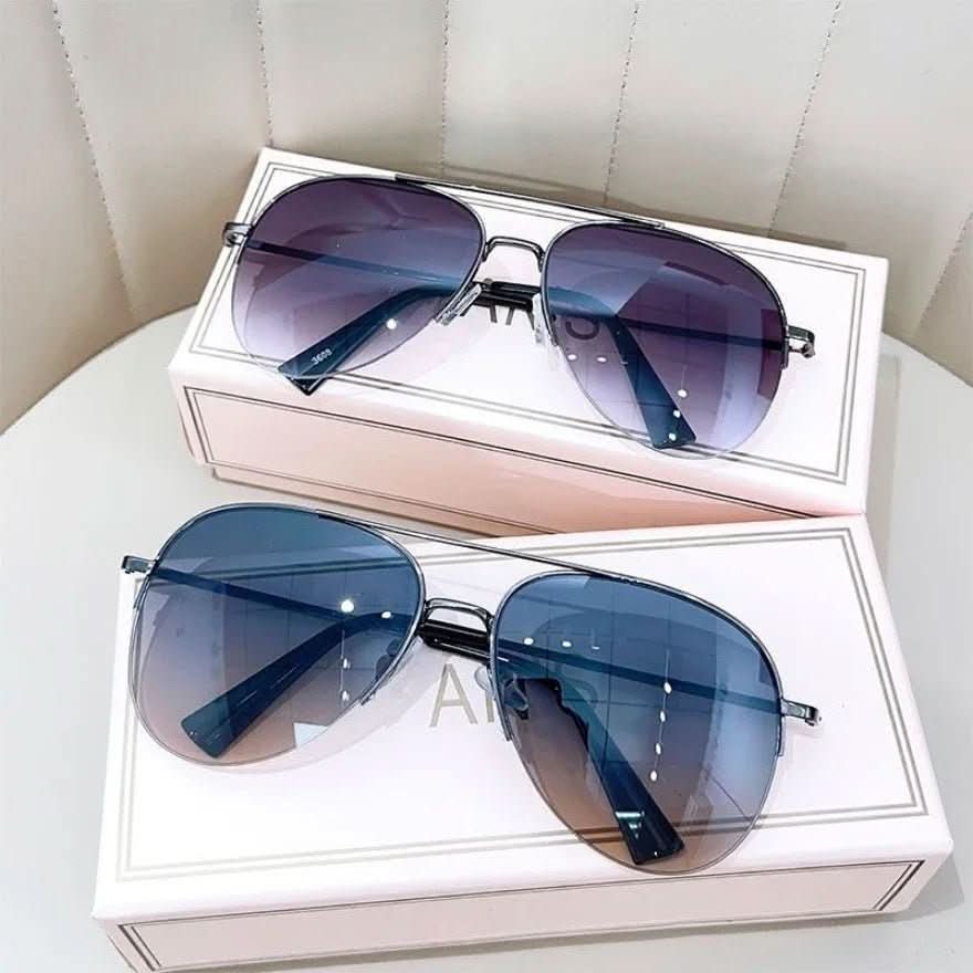 Men's fashion pilot sunglasses with full UV400 protection. Gradient lenses provide clear vision & style.