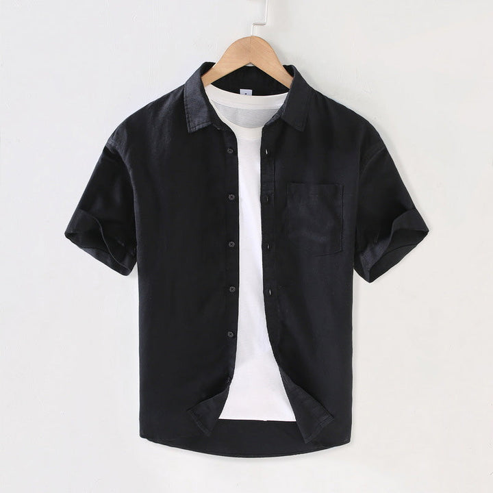 Comfortable men's short sleeve button-up shirt. Breathable & lightweight casual top, great for summer fashion.