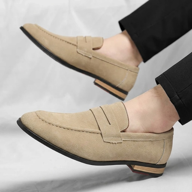 Stylish men's classic penny loafers, easy slip-on design for smart casual comfort & timeless appeal.