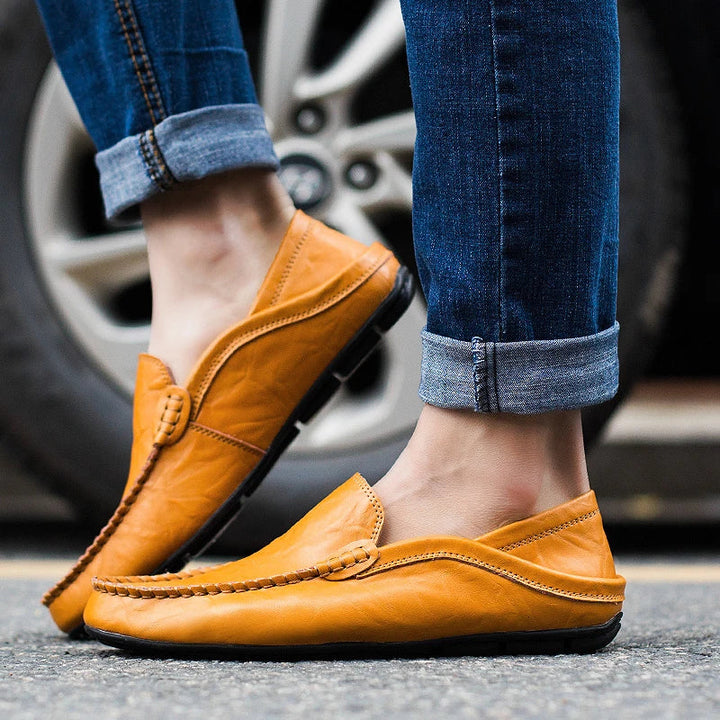 Elegant men's formal slip-on loafers, sophisticated footwear for professional looks.