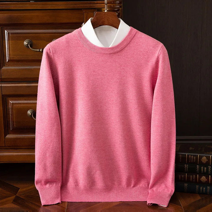 Comfortable men's pullover crewneck sweater. Ideal fall essential & long sleeve layering top for men's fashion.