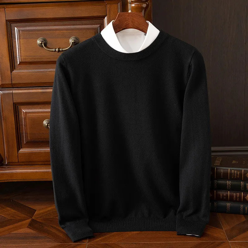 Men's soft crewneck sweater, a classic style long sleeve for winter fashion and elevated comfort.