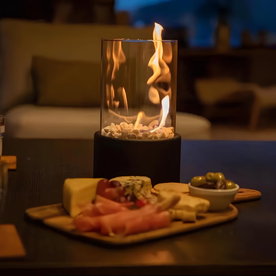 Lumora Classic Oil Lamp: refined metal and glass decor piece providing warm, open-flame ambient light.