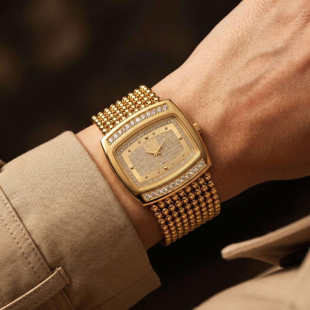 Classic unisex elegant watch with a clean dial, perfect everyday accessory for versatile style.