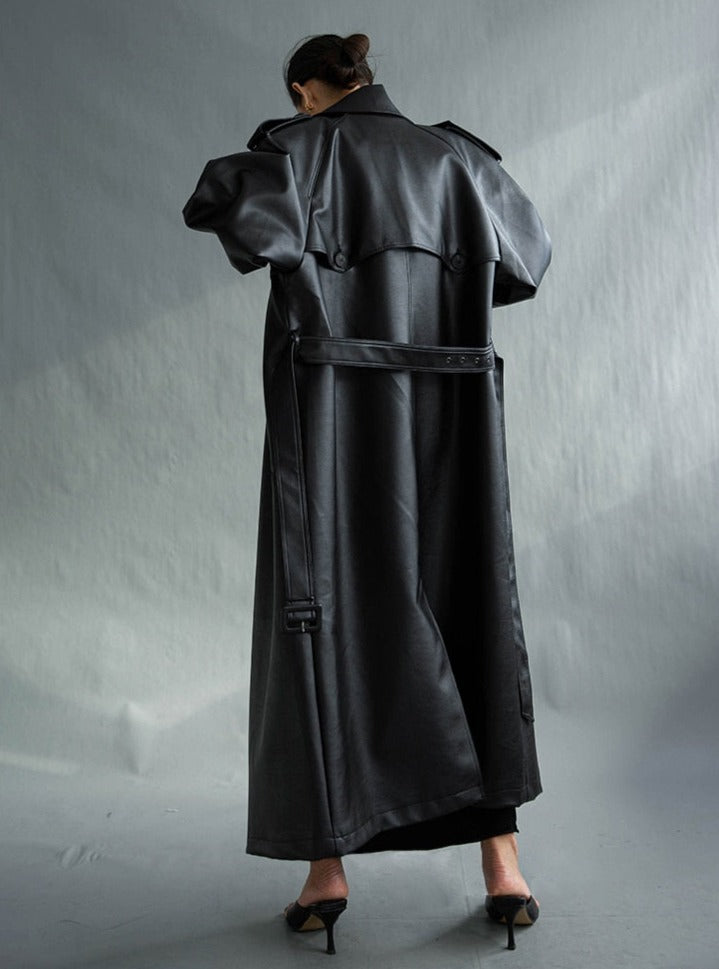 Chic women's Franco Trench Coat, providing an elegant and warm layer for fall and winter.