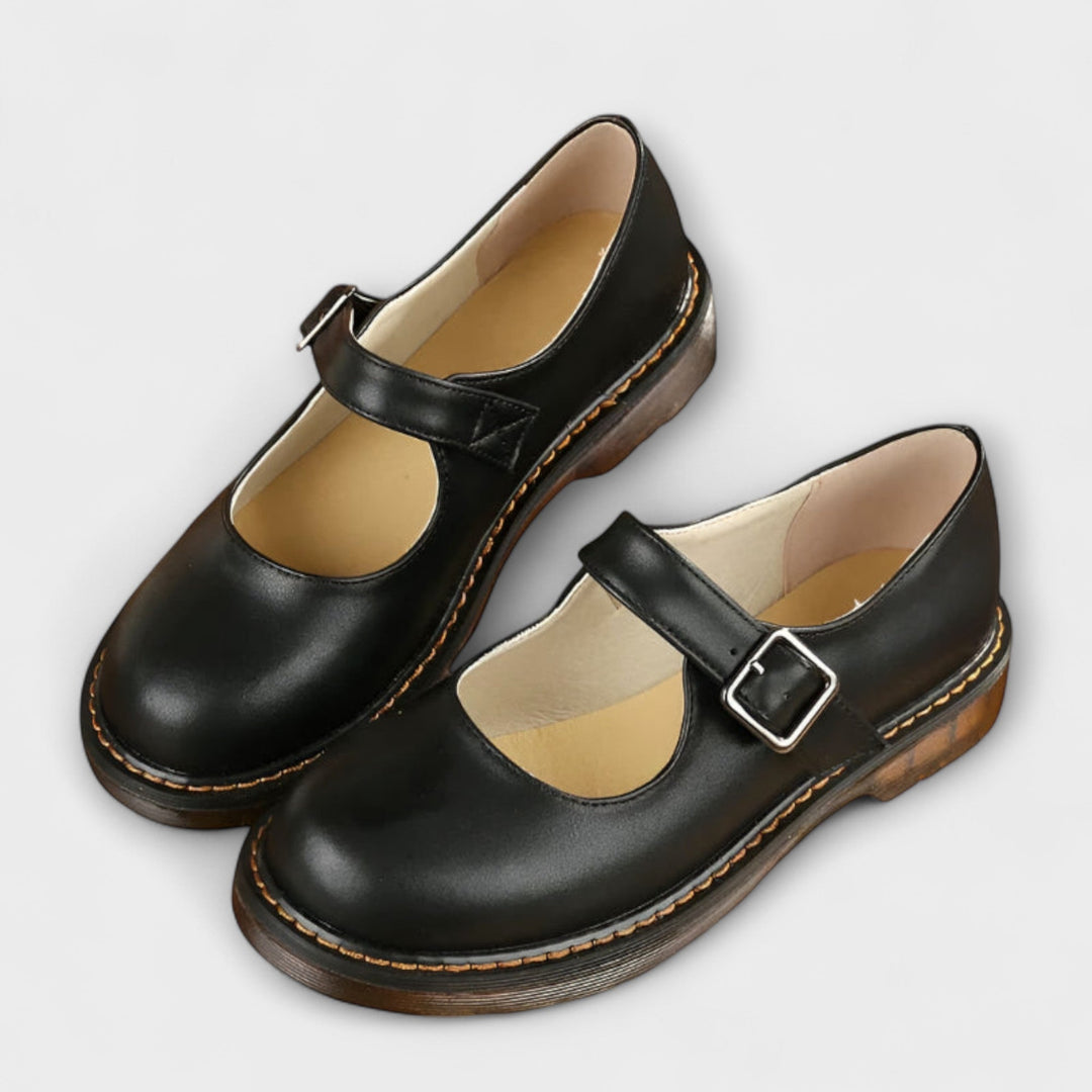 Elegant women's Mary Jane comfort shoes with an adjustable buckle, ideal for walking & casual everyday wear.