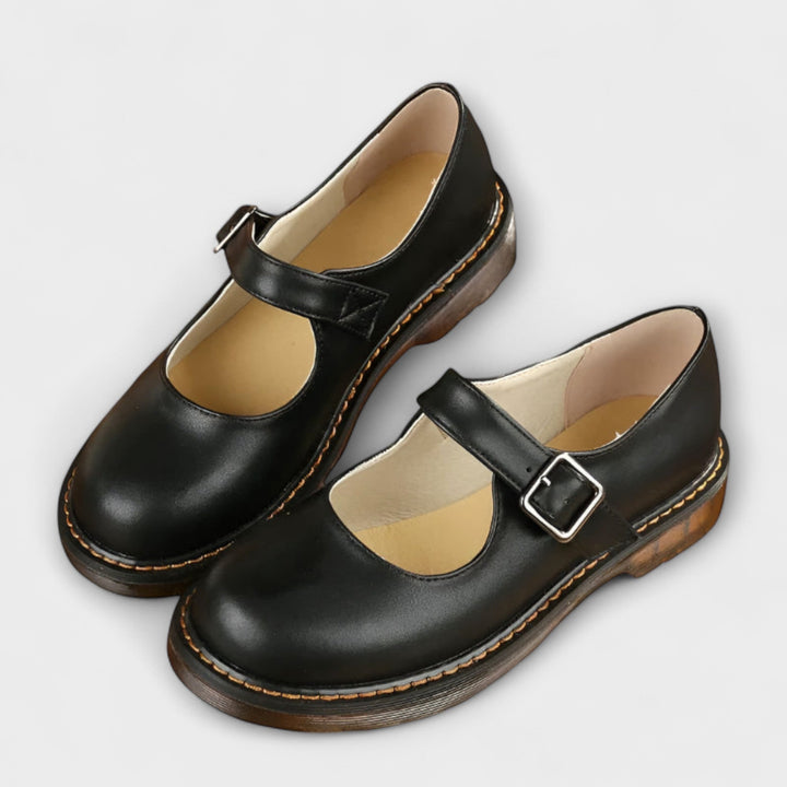Elegant women's Mary Jane comfort shoes with an adjustable buckle, ideal for walking & casual everyday wear.