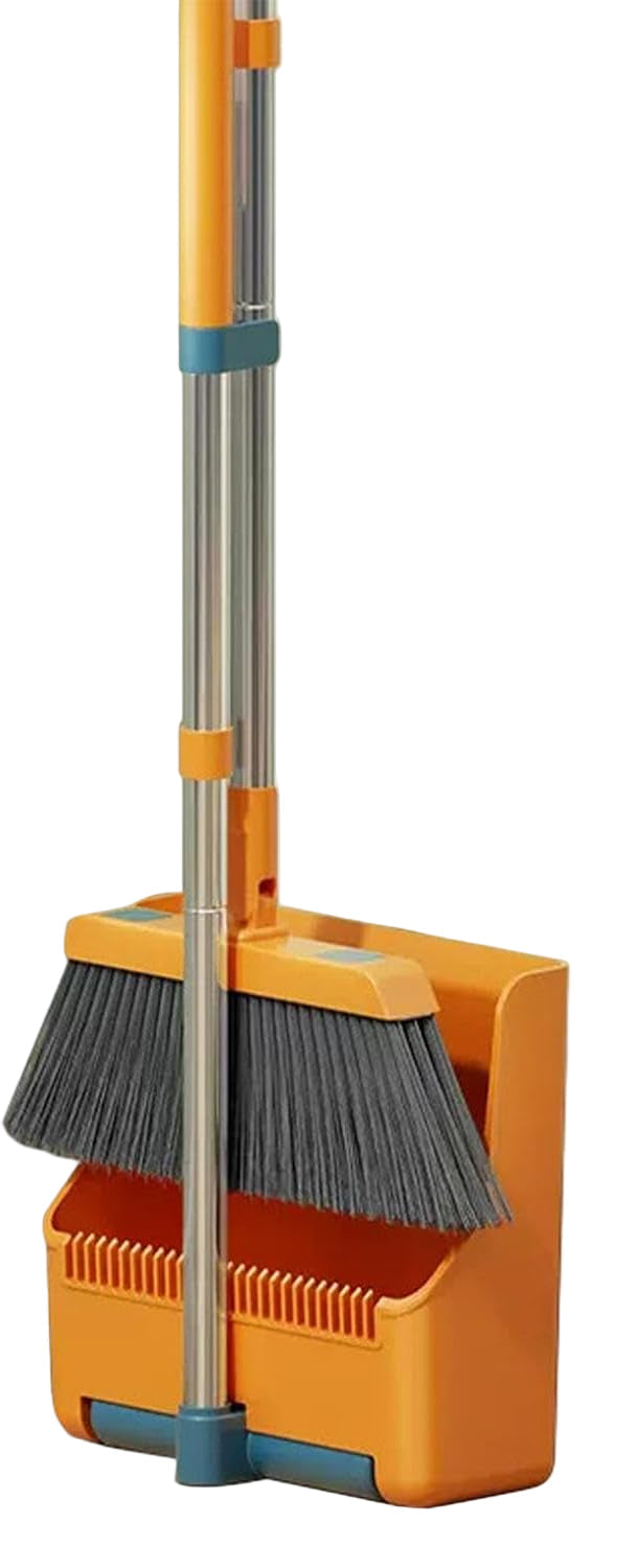 Easy assembly of the Clavira long handle broom and dustpan set for quick home cleaning use