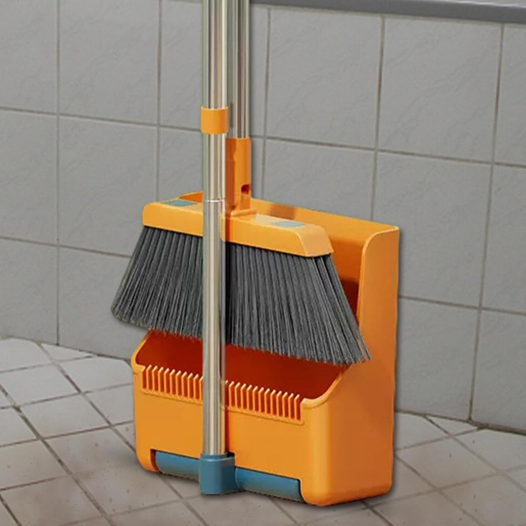Clavira long handle broom & dustpan set, highlighting its robust construction for daily cleaning