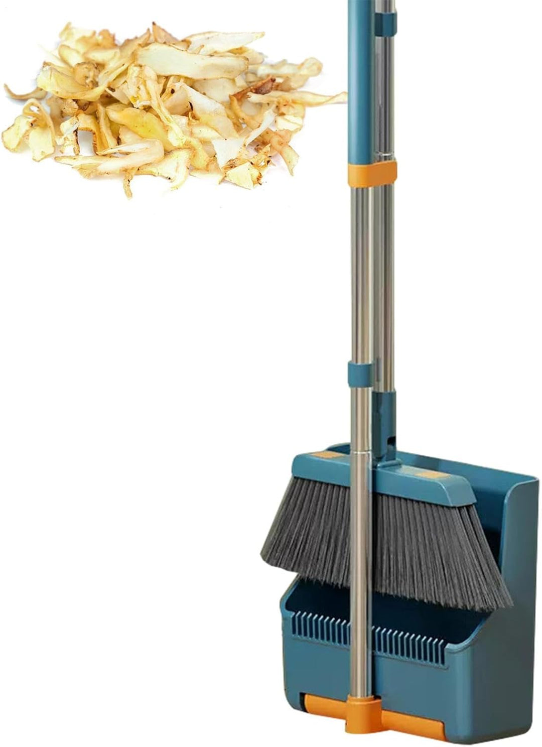 Clavira long handle dustpan featuring a wide lip for easy debris collection, home cleaning essential