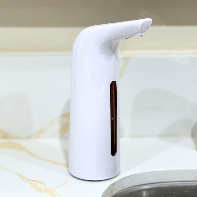 Sleek CLEANFLOW automatic touchless soap dispenser, ideal for modern bathroom or kitchen hygiene with hands-free use.