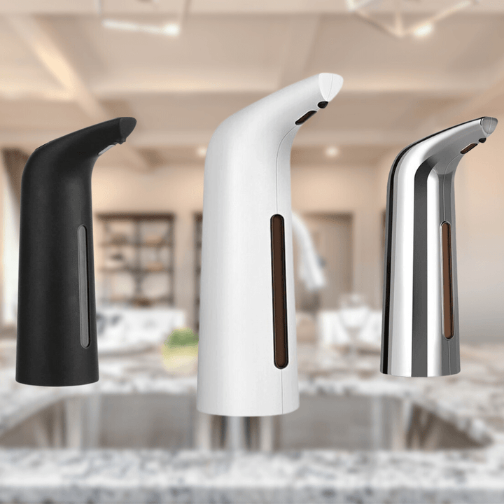 Hands-free CLEANFLOW automatic soap dispenser (13.5oz) promoting hygiene in bathrooms & kitchens with touchless operation.