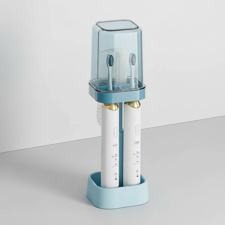 Stylish CleanHold plastic toothbrush holder, essential for bathroom hygiene and organization