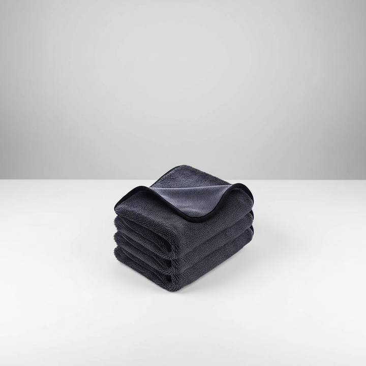 Two CleanQuick microfiber towels, perfect for versatile, streak-free cleaning tasks.