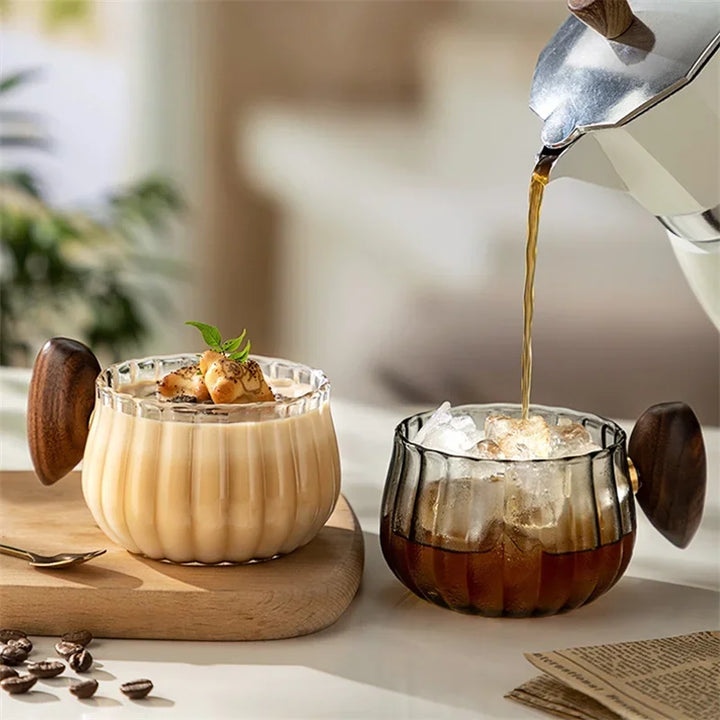 Unisex borosilicate glass mug, ideal for hot espresso, iced tea, or any favorite beverage.
