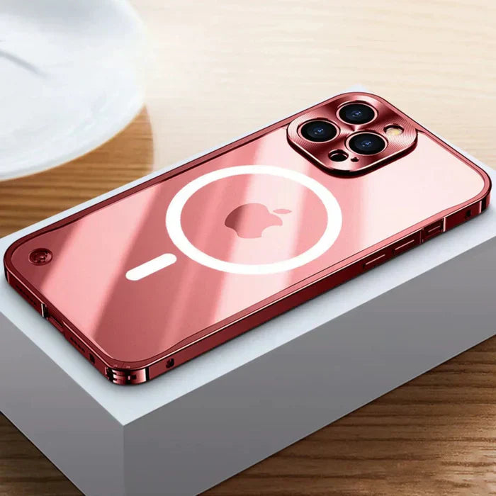 SteelGuard clear MagSafe case, iPhone 15 accessory, retains original phone look
