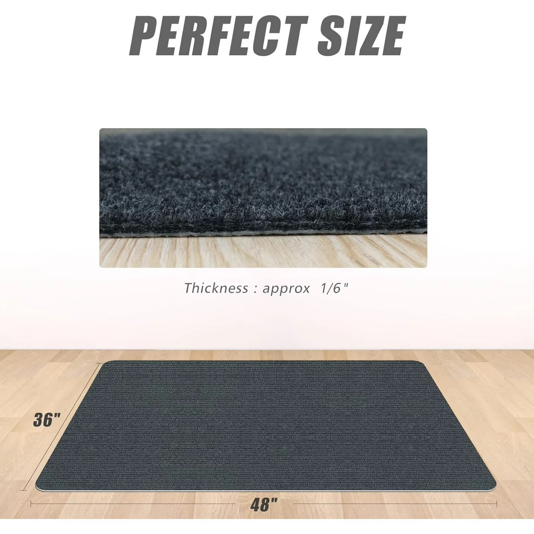 Smooth clear office chair mat for hard floors, protects hardwood, laminate & tile from desk chair wheels.