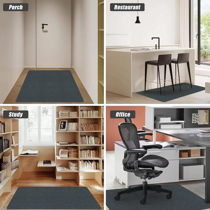 Heavy-duty clear office chair mat, durable PVC floor protector for computer desk chairs on all floor types.