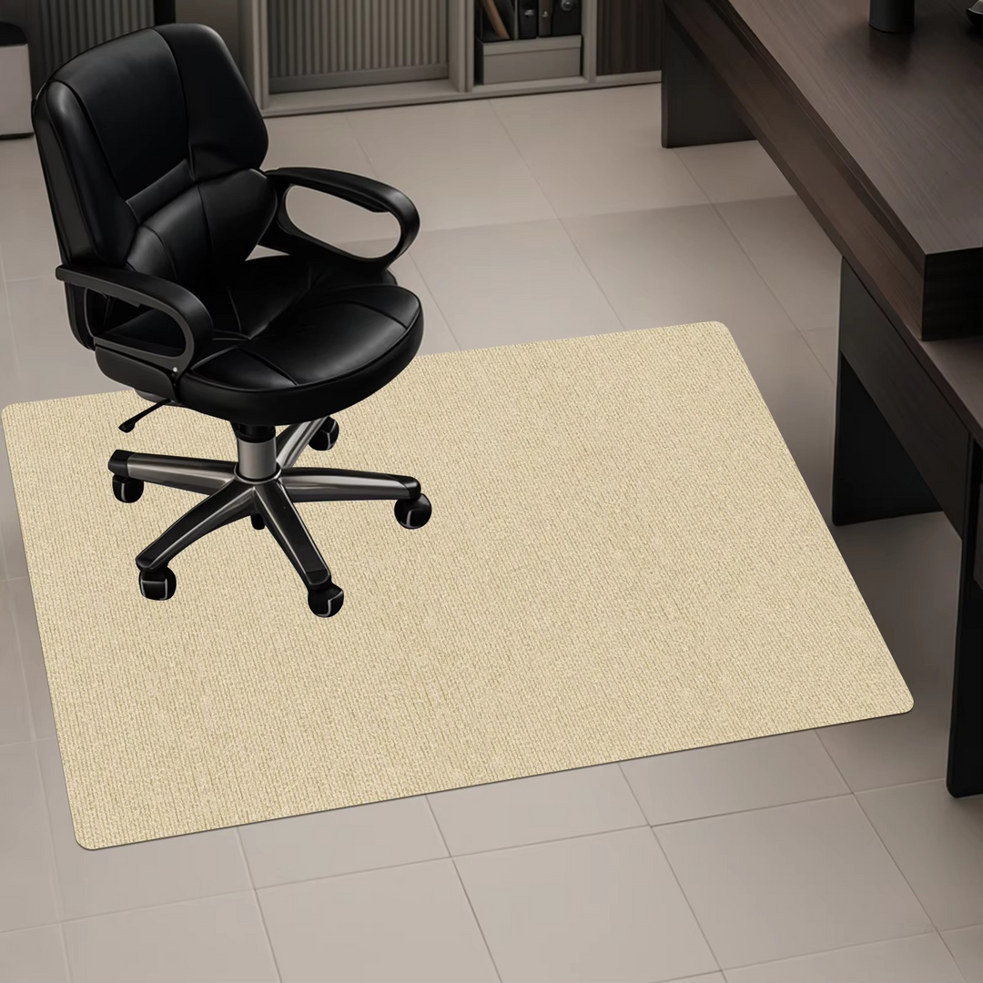 Clear office chair mat for carpet and hard floors, durable floor protection for desk chairs. Prevents scratches.