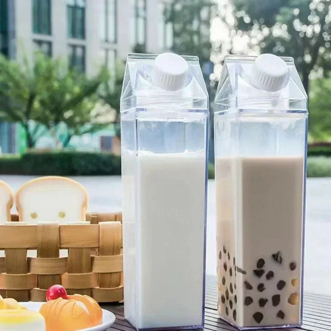 Clear reusable drink container for water, juice. Eco-friendly, portable, BPA-free for daily hydration.