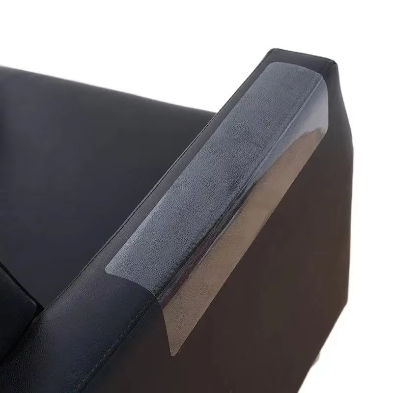 Easy-to-apply clear self-adhesive cat furniture protector shield for sofas & upholstery.