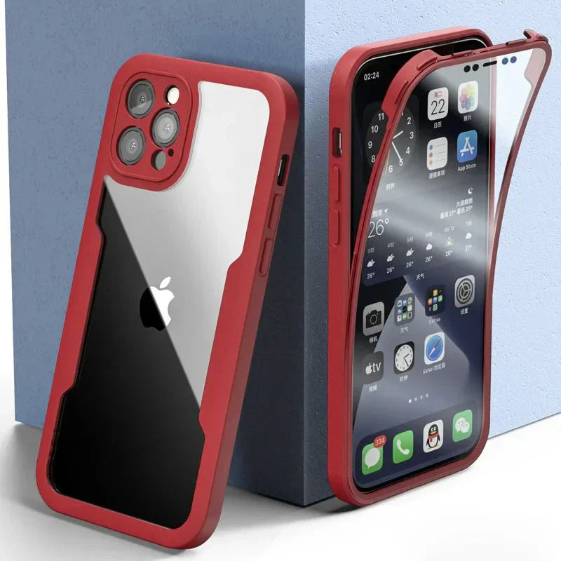 Invisible full-coverage phone case: clear shockproof with lens and screen protection, 1+1 deal
